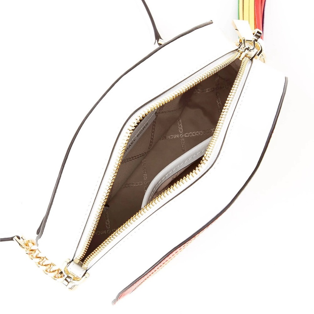 Michael Kors NWT Wrapped in Plastic Rainbow Half Moon Crossbody MSRP: $348.00 - Picture 9 of 14